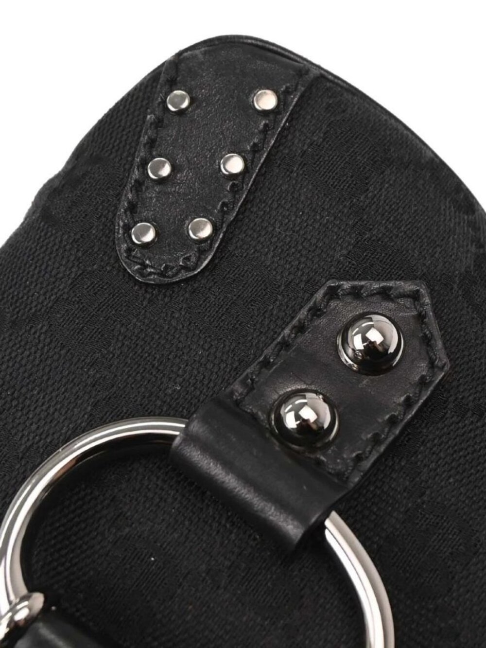 Gucci Black Horsebit GG Handbag - Picture 8 of 16
